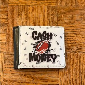 Cash Money White and Black Wallet